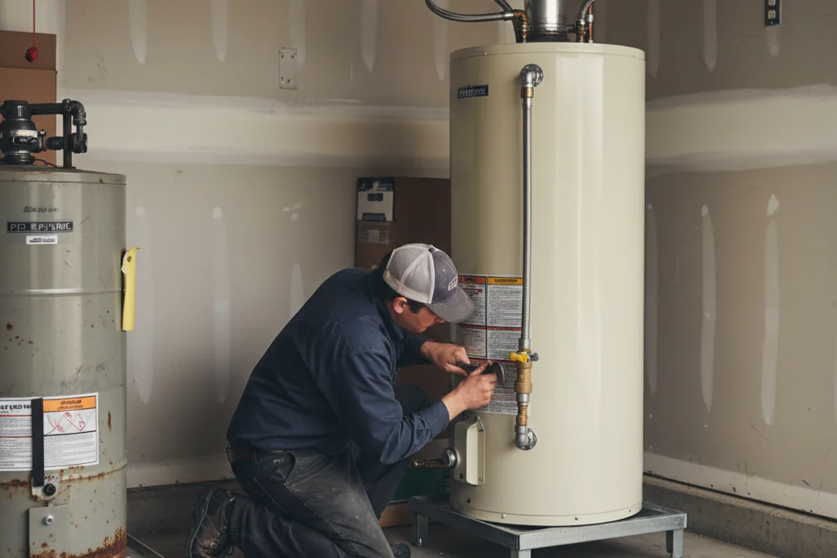 Water heater and shutoff valve replacement in Honey Creek